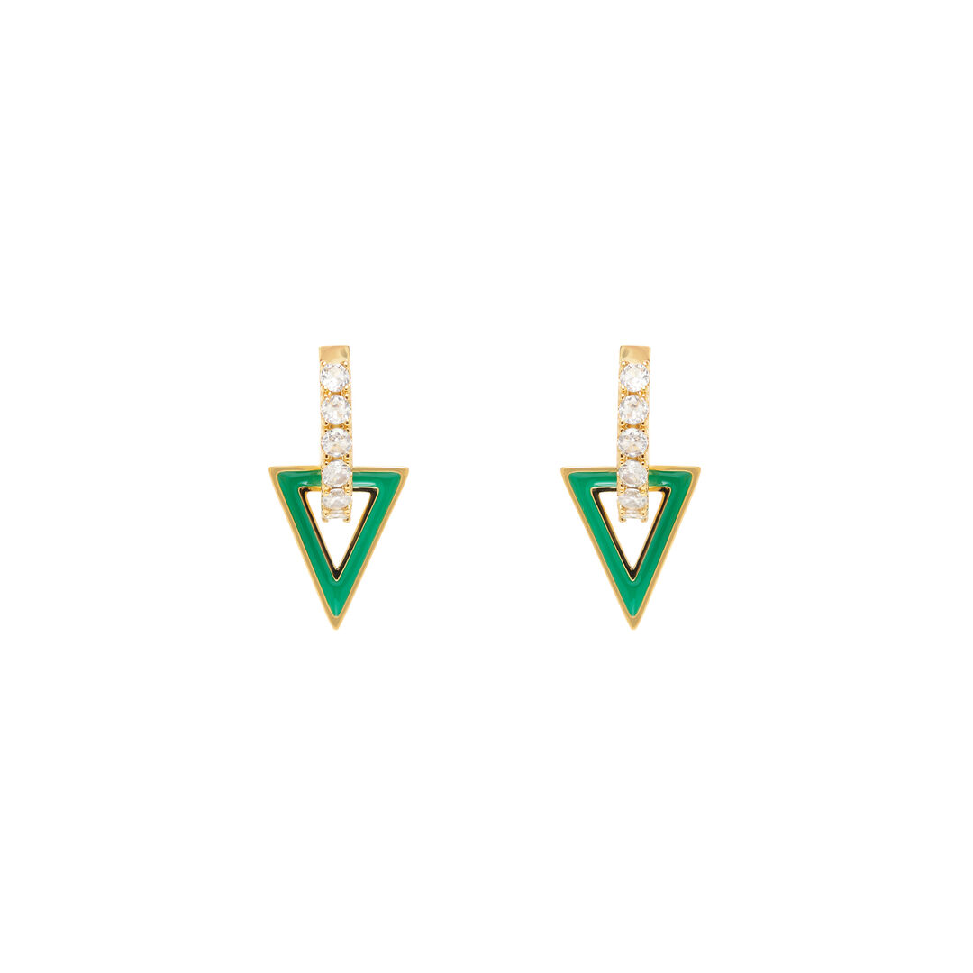 Серьги The Bermuda Earrings – Green CELESTE STARRE фото 1