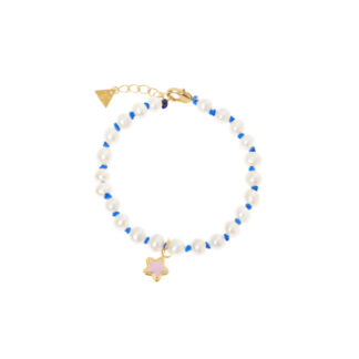 Браслет Stardust Knitted Pearl Bracelet – Pink WILHELMINA GARCIA