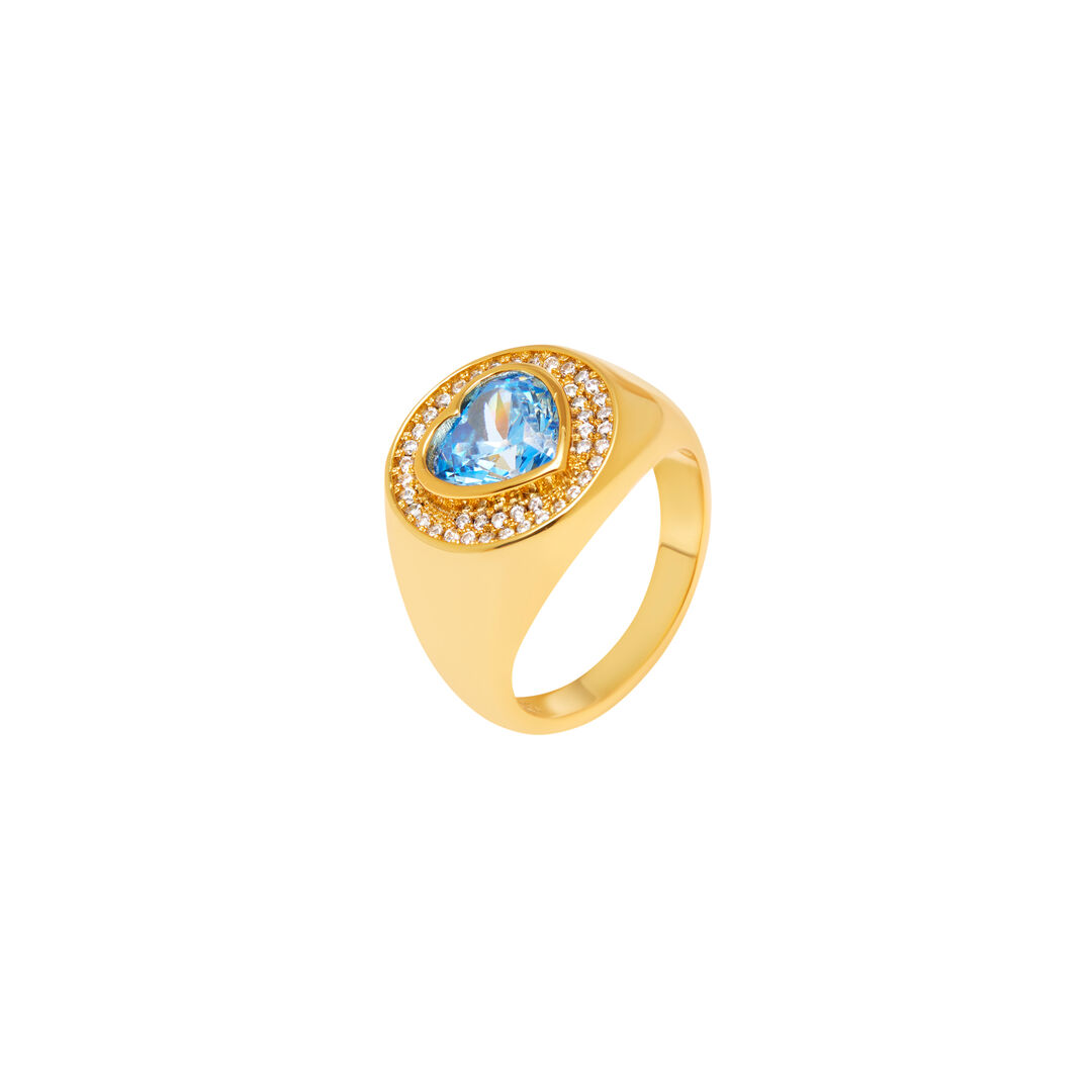 Кольцо Queen Of Hearts Ring – Aquamarine CELESTE STARRE фото 1