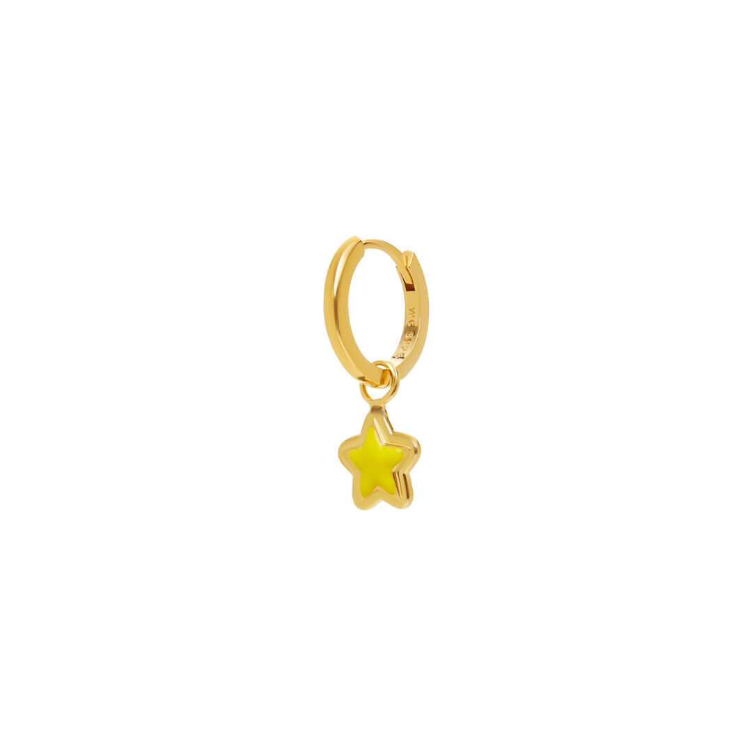 Серьга Stardust Hoop Earring – Yellow WILHELMINA GARCIA фото 1