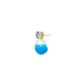 Серьга Swan Lake Pearl Earring – Aqua Blue WILHELMINA GARCIA фото 1