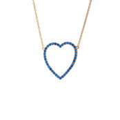 Колье Gold Heart Necklaces - Dark Blue VIVA LA VIKA фото 1