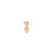 Серьга Double Whisper Heart Stud Earring – Pink WILHELMINA GARCIA фото 1