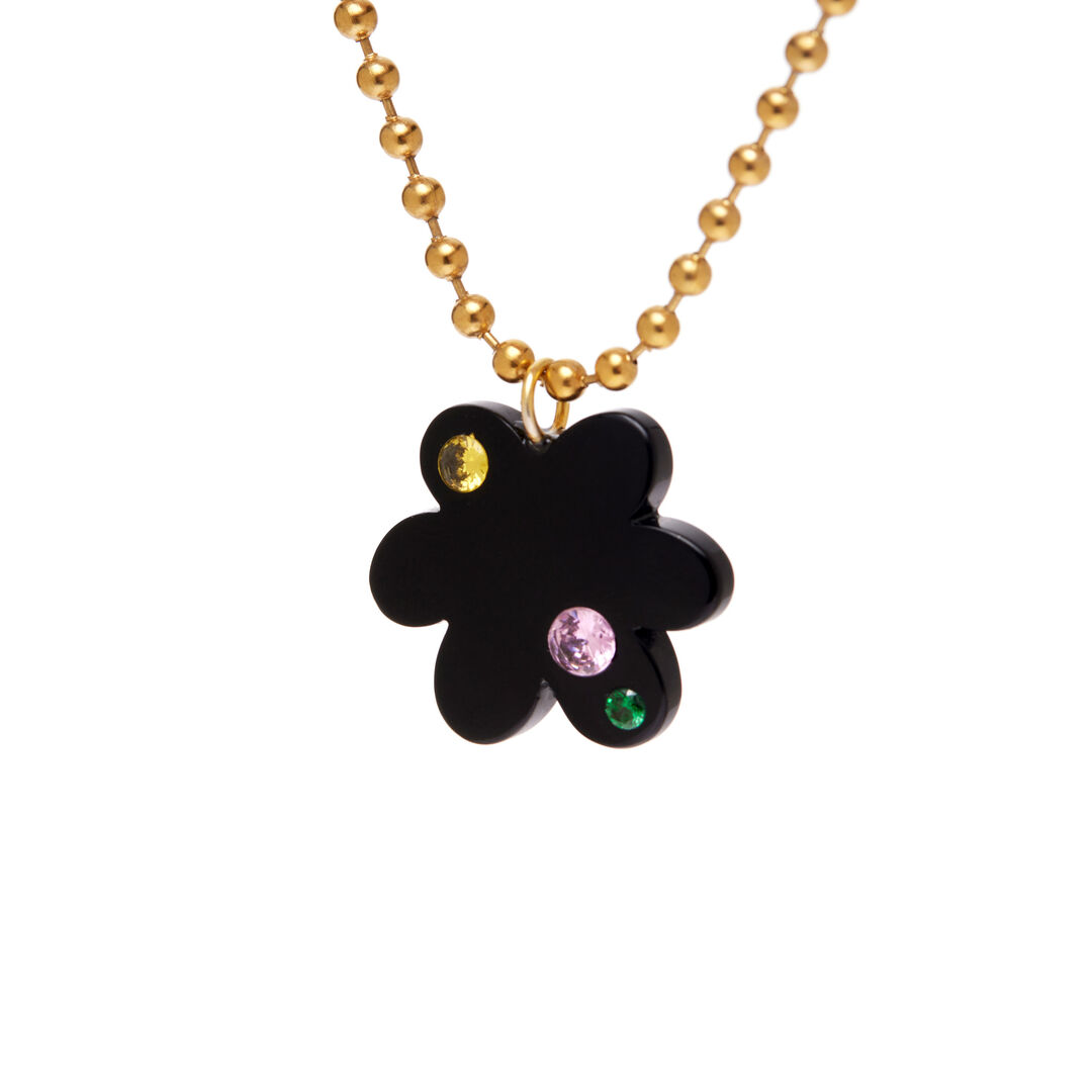 Колье Superbloom Necklace – Black Agate NOTTE фото 1