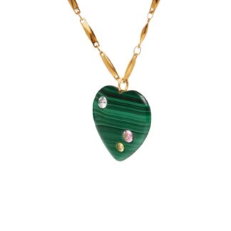 Колье Heart To Heart Necklace - Malachite NOTTE