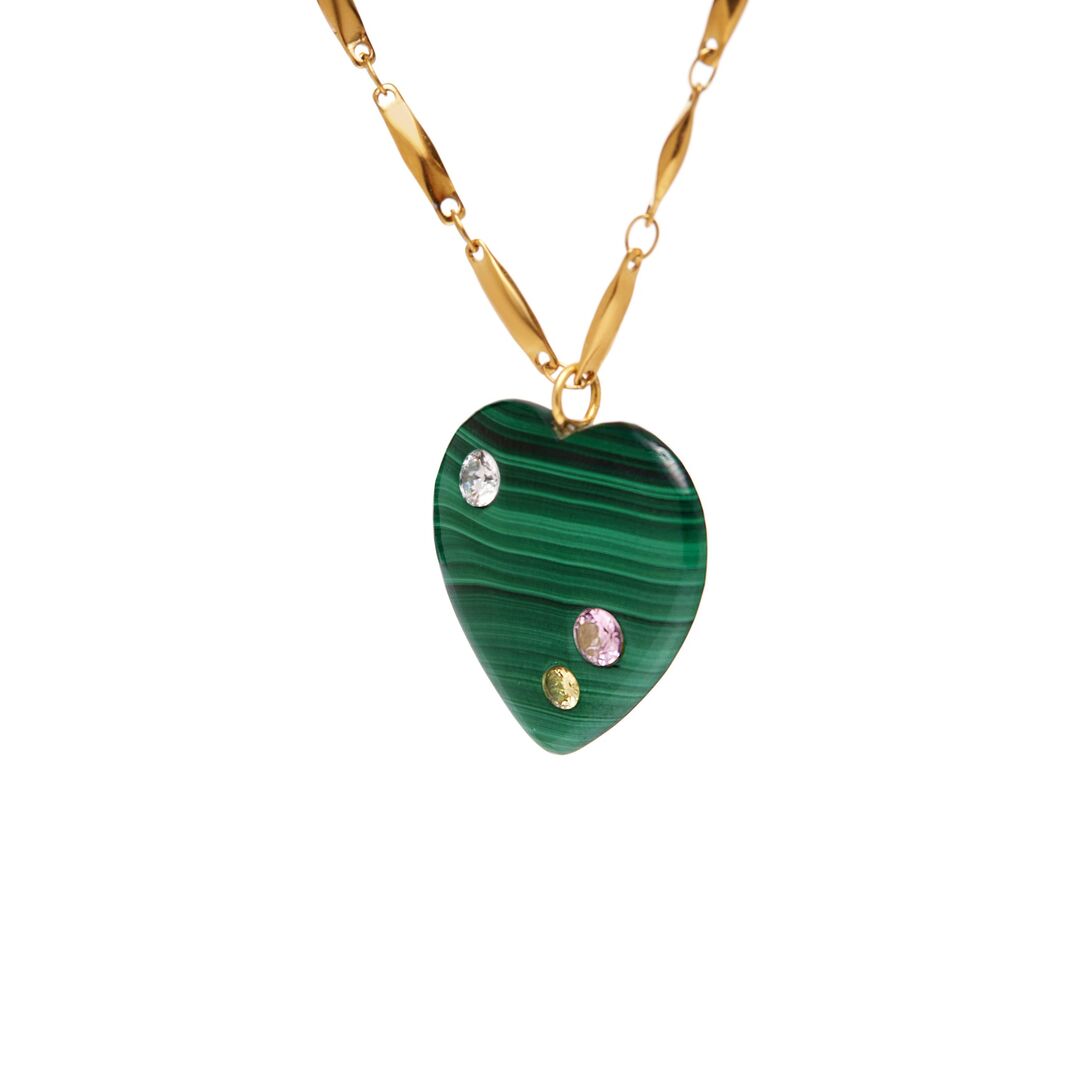 Колье Heart To Heart Necklace - Malachite NOTTE фото 1