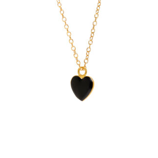 Колье Black Heart Skinny Chain Necklace WILHELMINA GARCIA