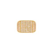 Кольцо Crystal Square Signet Ring – Gold VIVA LA VIKA фото 3