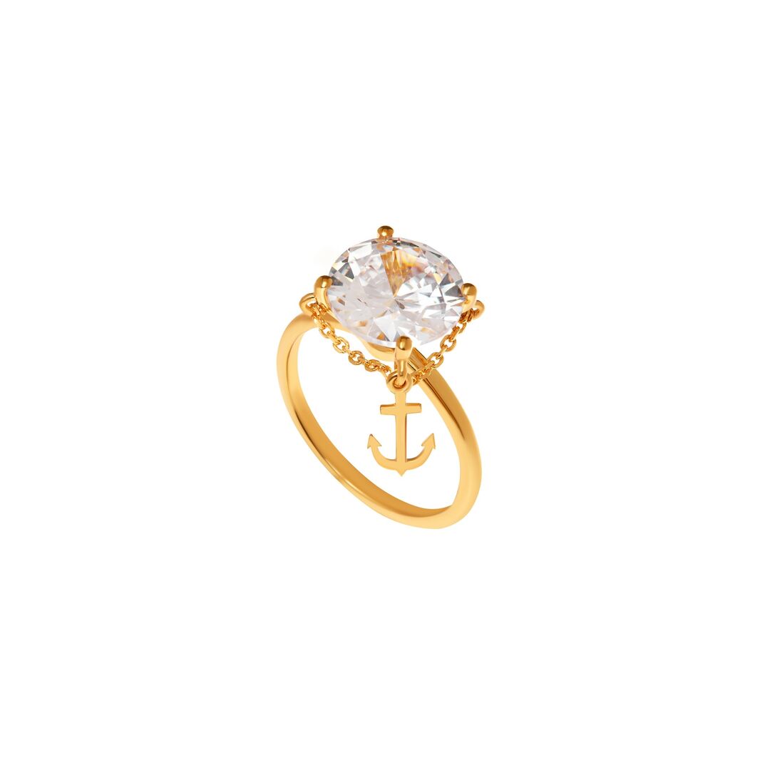 Кольцо Crystal Round Anchor Ring – Crystal VIVA LA VIKA фото 1