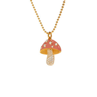 Колье Crystal Amanita Necklace – Pink VIVA LA VIKA