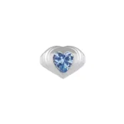 Кольцо Silver Shiny Heart Ring - Azure VIVA LA VIKA фото 3