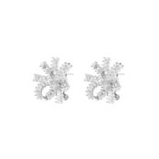 Серьги Baguette Wrapped Bows Rhodium Earrings FALLON фото 1