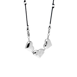 Колье Sparking Knitted Heartbeat Necklace – Silver VIVA LA VIKA