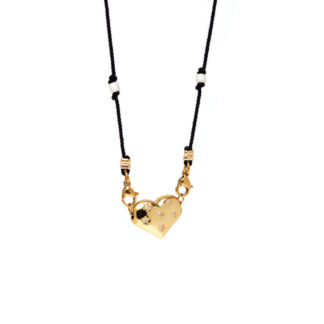 Колье Sparking Knitted Heart Necklace – Gold VIVA LA VIKA