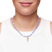 Колье Gold Fish Tube Necklace - Violet HOLLY JUNE фото 2