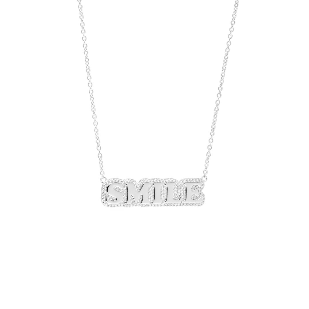 Колье Smile Stamp Necklace - Silver VIVA LA VIKA фото 1