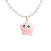 Колье Lucky Starface Beaded Necklace - Pink Shell NOTTE фото 3