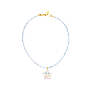 Колье Lucky Starface Beaded Necklace - Mother of Pearl NOTTE