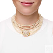 Колье Double Wrap Majorka Pearl Necklace Whith Glass Crystal TIMELESS PEARL фото 2