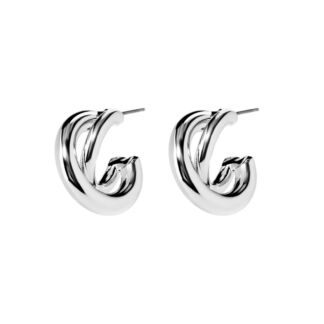 Серьги Criss-Cross Earrings – Silver PLAIN STUDIO