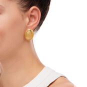 Серьги Dotted Oval Earrings – Gold PLAIN STUDIO фото 3