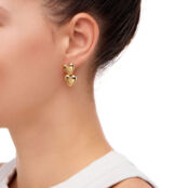 Серьги Double Heart Earrings - Gold MYSTIQUE MIRAGE фото 3