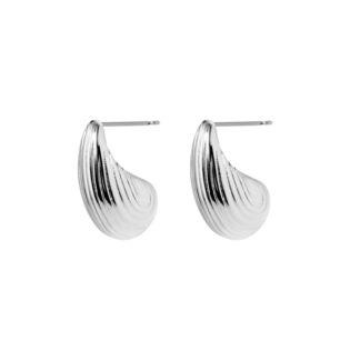 Серьги Striped Comma Earrings - Silver MYSTIQUE MIRAGE