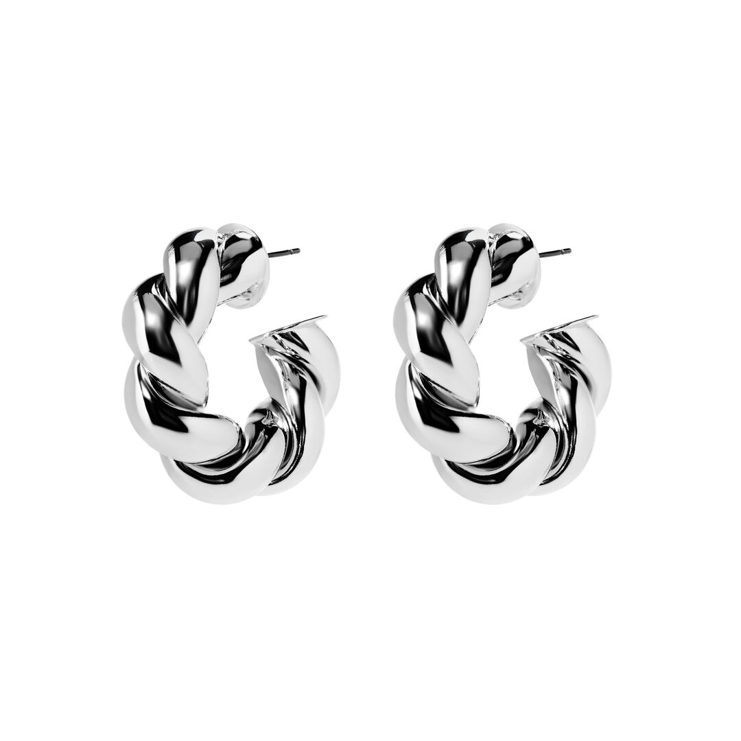 Серьги Highly Curved Earrings – Silver PLAIN STUDIO фото 1