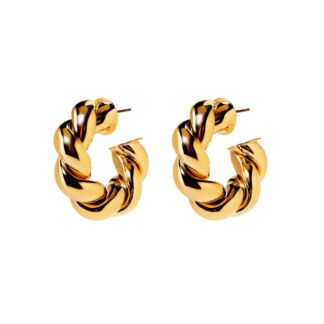 Серьги Highly Curved Earrings – Gold PLAIN STUDIO