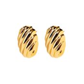 Серьги Curved Chubby Earrings – Gold PLAIN STUDIO фото 1