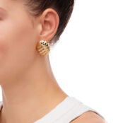 Серьги Curved Chubby Earrings – Gold PLAIN STUDIO фото 3