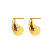 Серьги Striped Comma Earrings - Gold MYSTIQUE MIRAGE фото 1