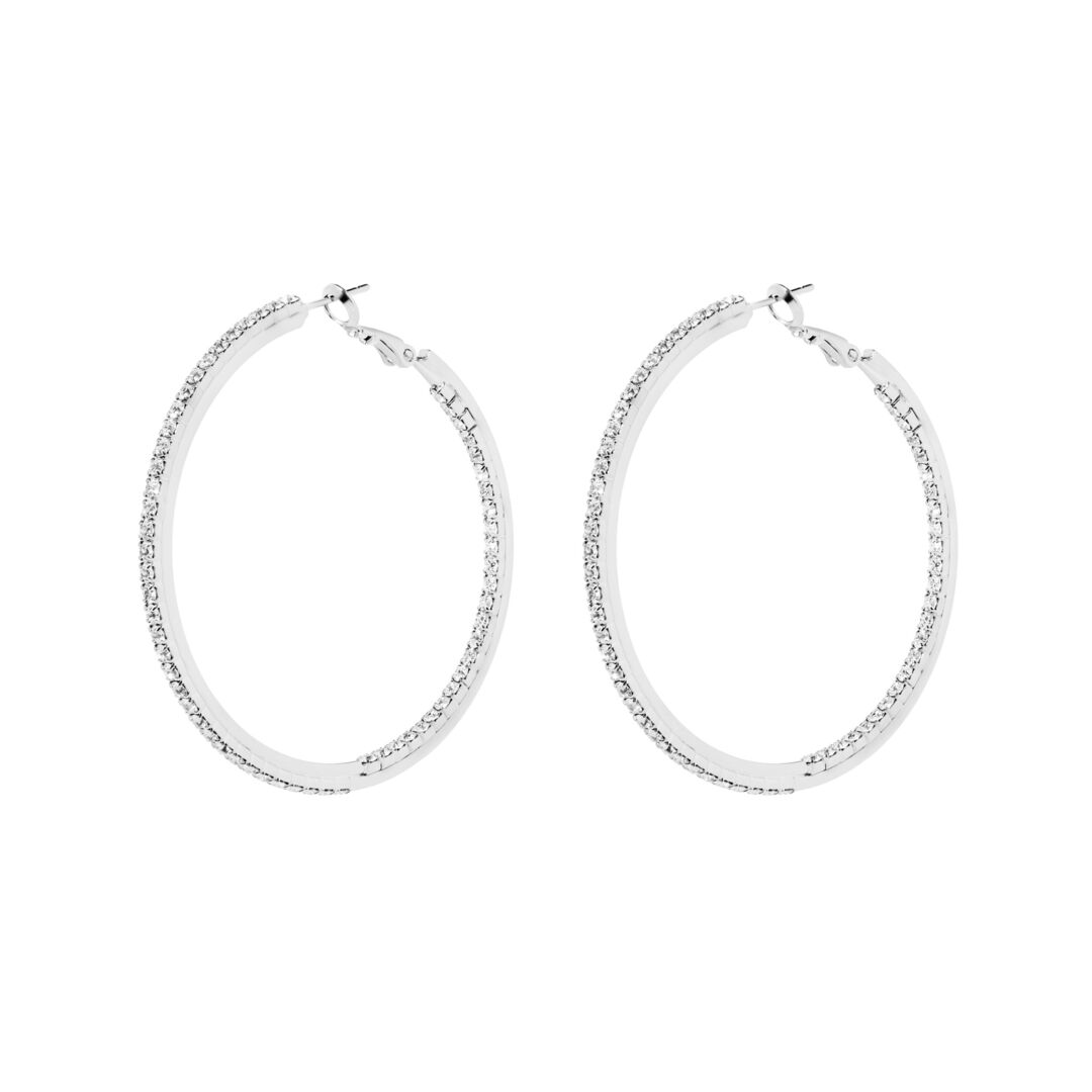 Серьги Diamond Line Earrings - Silver BLING BLING фото 1