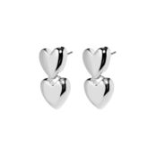 Серьги Double Heart Earrings - Silver MYSTIQUE MIRAGE фото 1