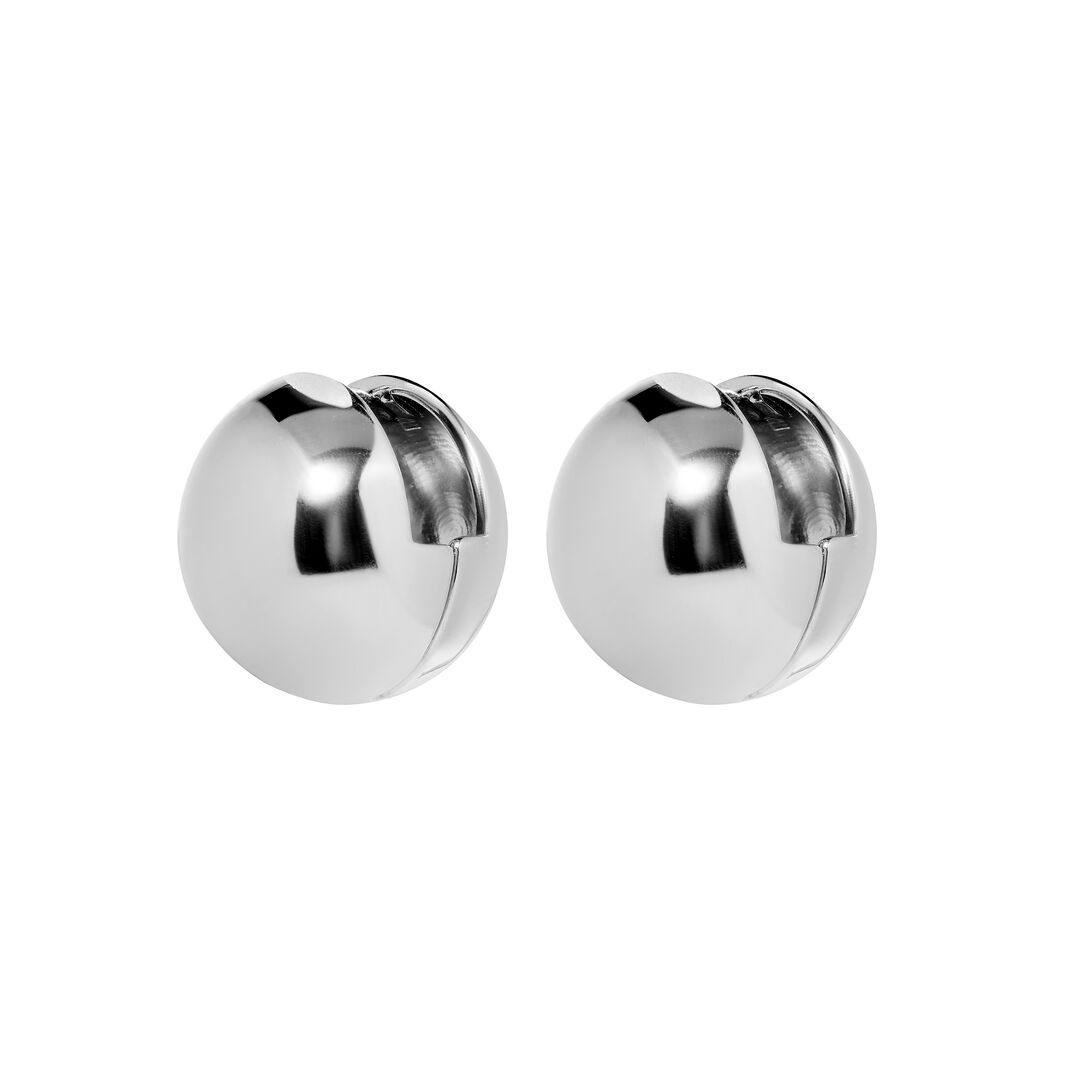 Серьги Chubby Round Earrings – Silver PLAIN STUDIO фото 1