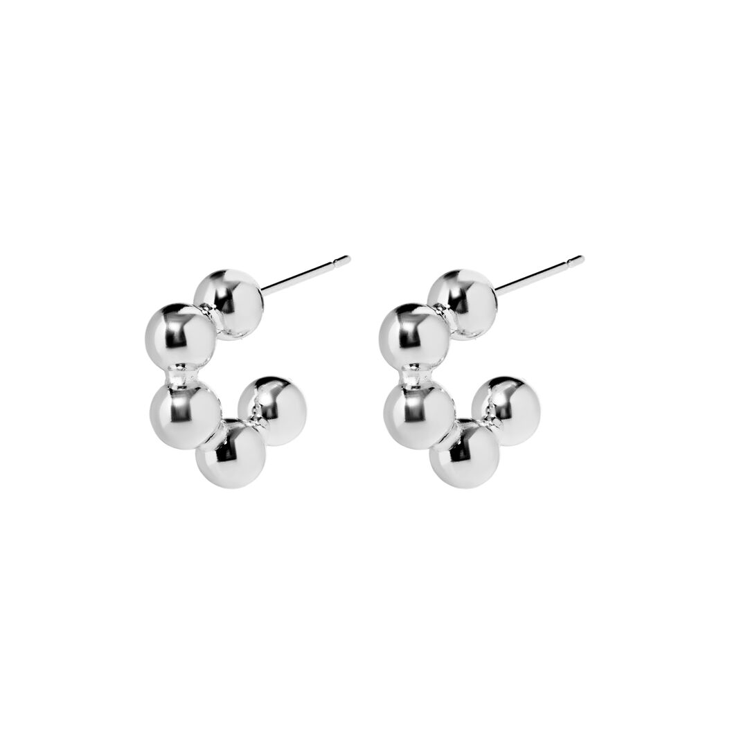 Серьги Ball Chain Earrings – Silver PLAIN STUDIO фото 1