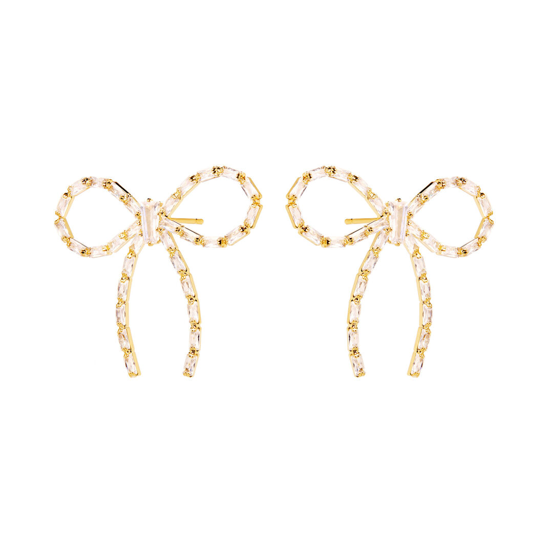 Серьги Dazzle Bow Earrings – Gold MYSTIQUE MIRAGE фото 1