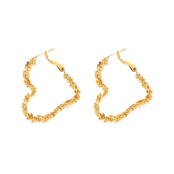 Серьги Fuzzy Heart Earrings – Gold MYSTIQUE MIRAGE фото 3