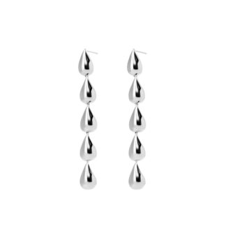 Серьги Drop Threads Earrings – Silver PLAIN STUDIO