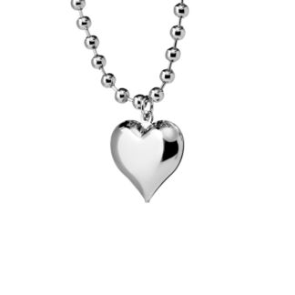 Колье Silver Chain Of Balls Necklace - Heart DÉJÀ VU