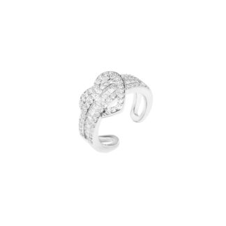 Кафф Baguette Heart Cuff - Silver DÉJÀ VU