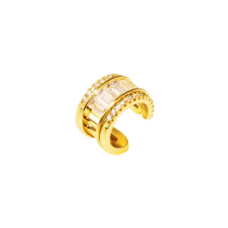 Кафф Crystal Baguette Cuff - Gold DÉJÀ VU