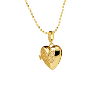 Колье Secret Gold Heart Necklace – Butterfly DÉJÀ VU