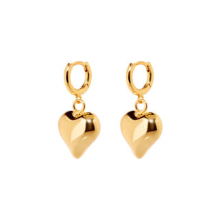 Серьги Vanilla Gold Heart Earrings DÉJÀ VU