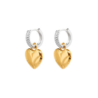 Серьги Bicolor Heart Earrings DÉJÀ VU