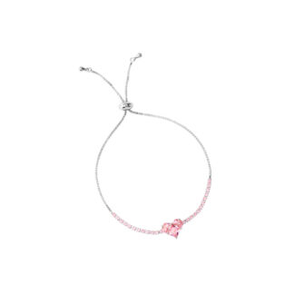 Браслет Broken Frozen Pink Heart Bracelet - Silver DÉJÀ VU