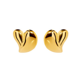 Серьги Plain Heart Earrings – Gold DÉJÀ VU