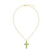 Колье Beany Cross Necklace – Green DÉJÀ VU фото 3