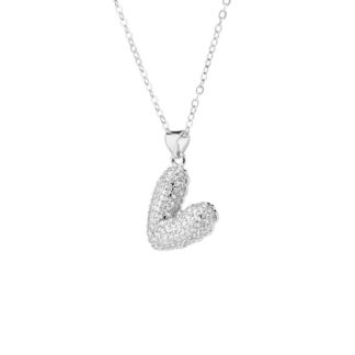 Колье Crystal Chic Heart Necklace - Silver DÉJÀ VU