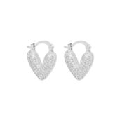 Серьги Crystal Chic Heart Earrings - Silver DÉJÀ VU фото 1